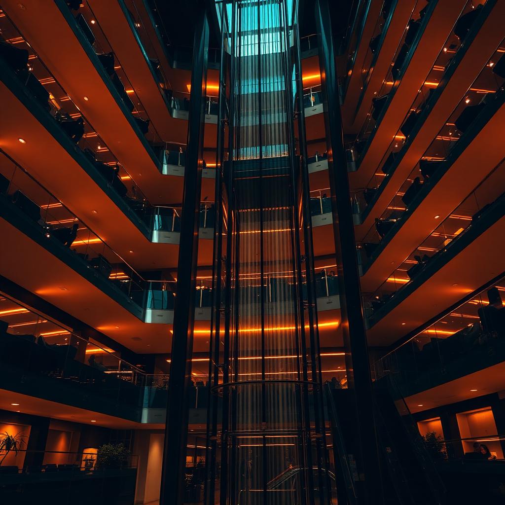 Boutique hotel atrium lift